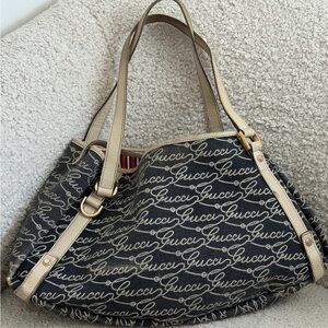 Vintage Gucci Denim Tote Bag